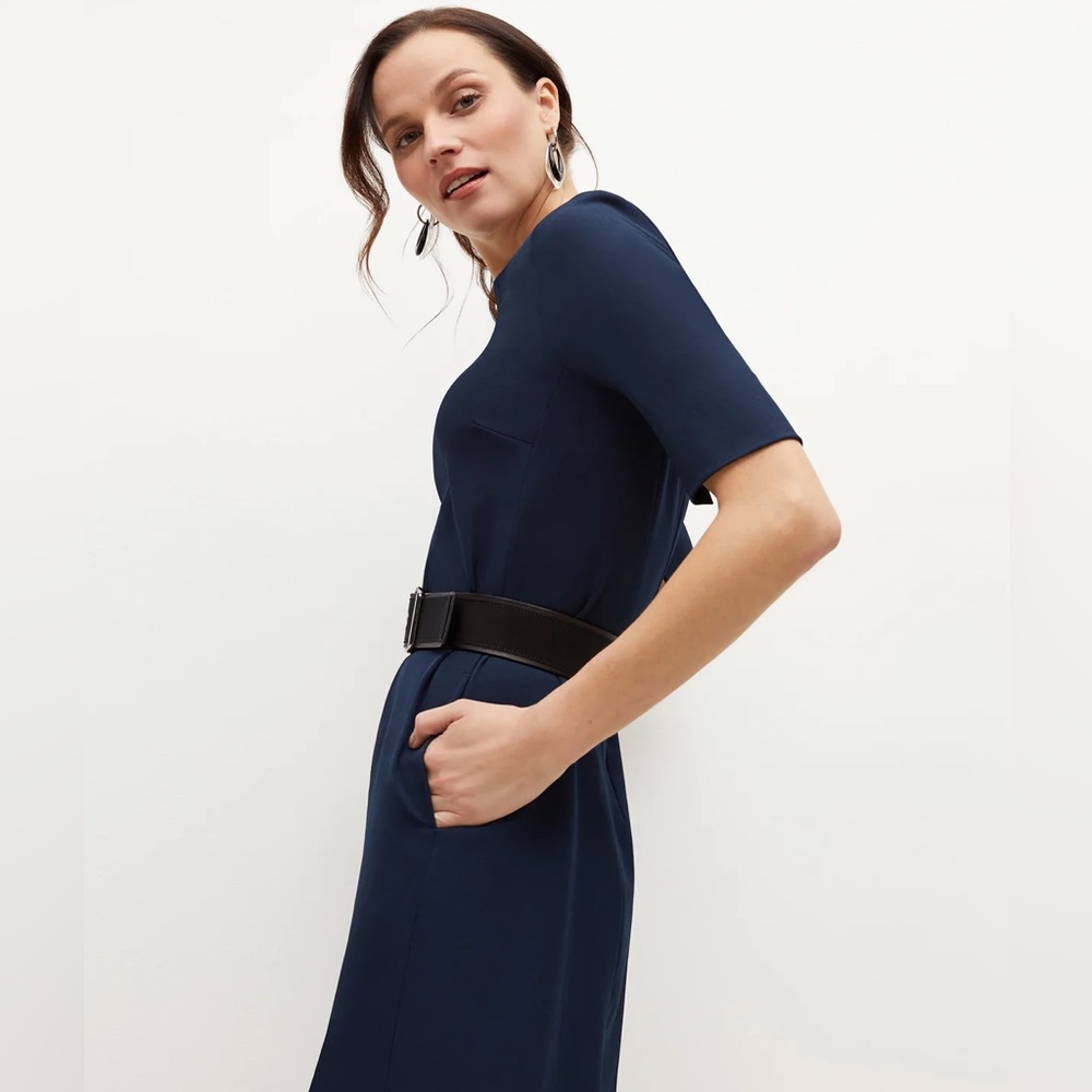 NWT MM LaFleur The Emily Dress - WonderTex in Galaxy Blue Sz 0 - Picture 14 of 16
